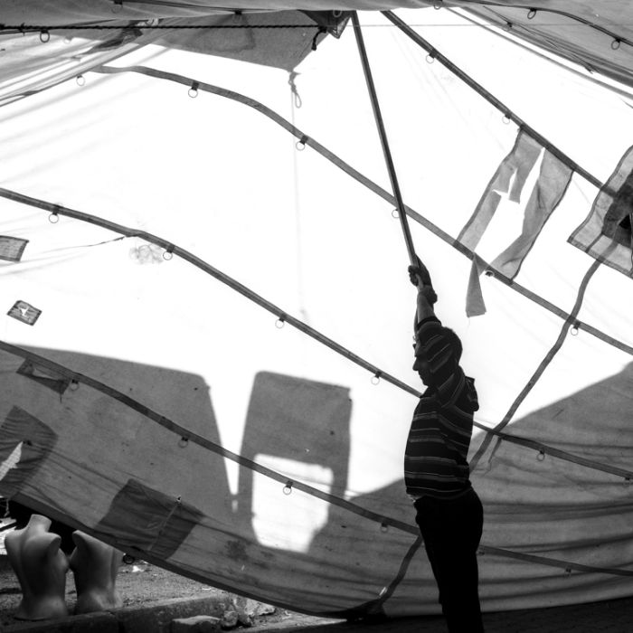 forain préparant son stand - Turquie